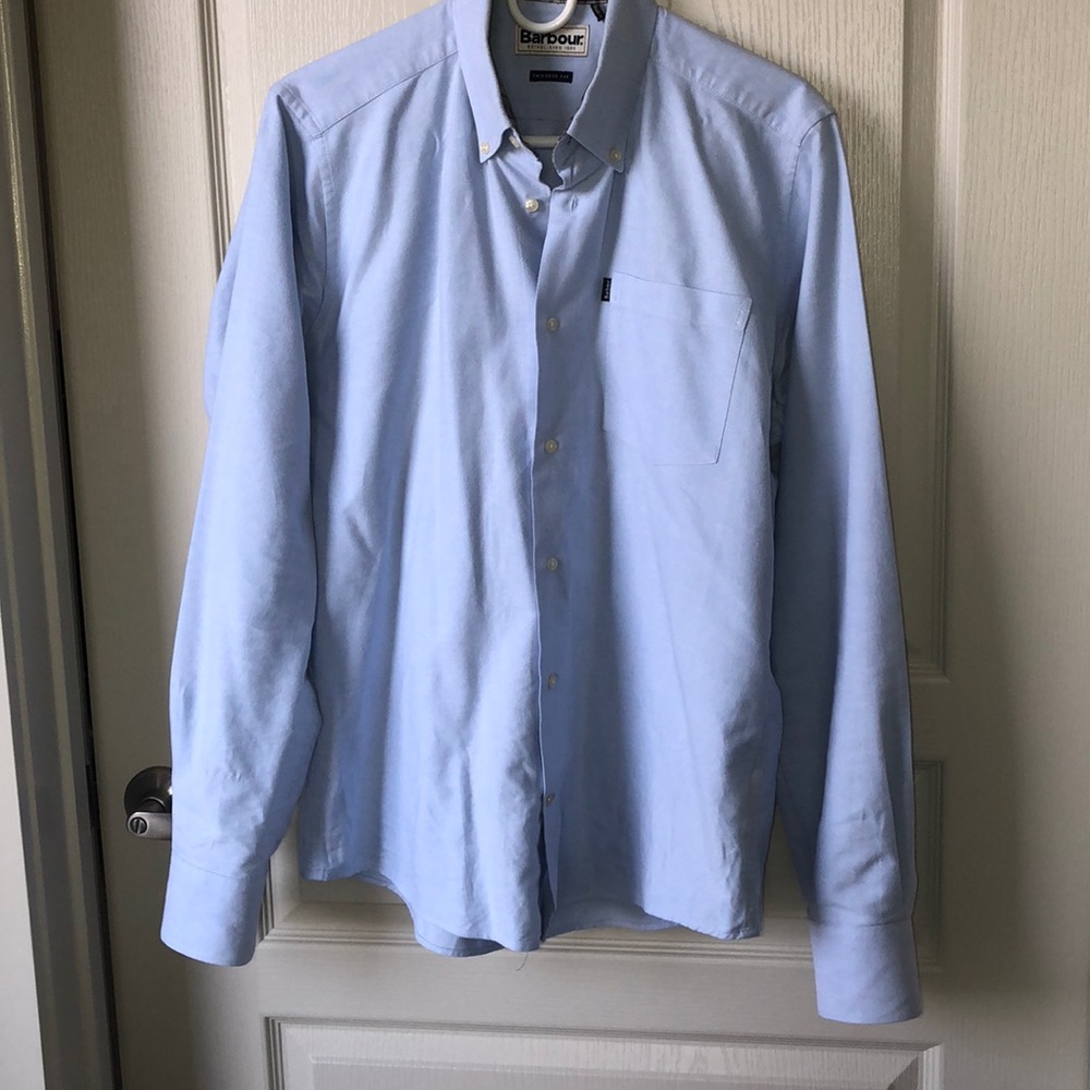 Barbour men’s button down in blue